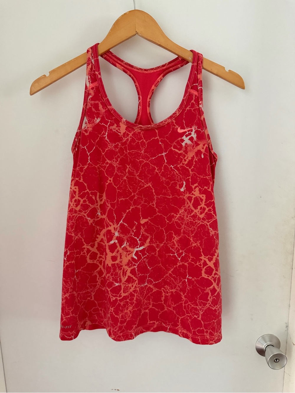 Nike Red Marble Racerback Tank Top